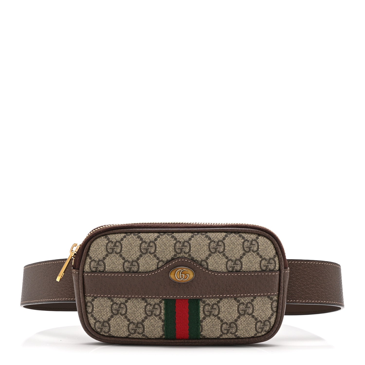 Gucci GG Supreme Monogram Ophidia Belted iPhone Case 85 34 Dark Brown 1 of 11