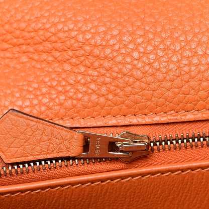 Hermes Taurillon Clemence Kelly Retourne 32 Orange 14 of 33