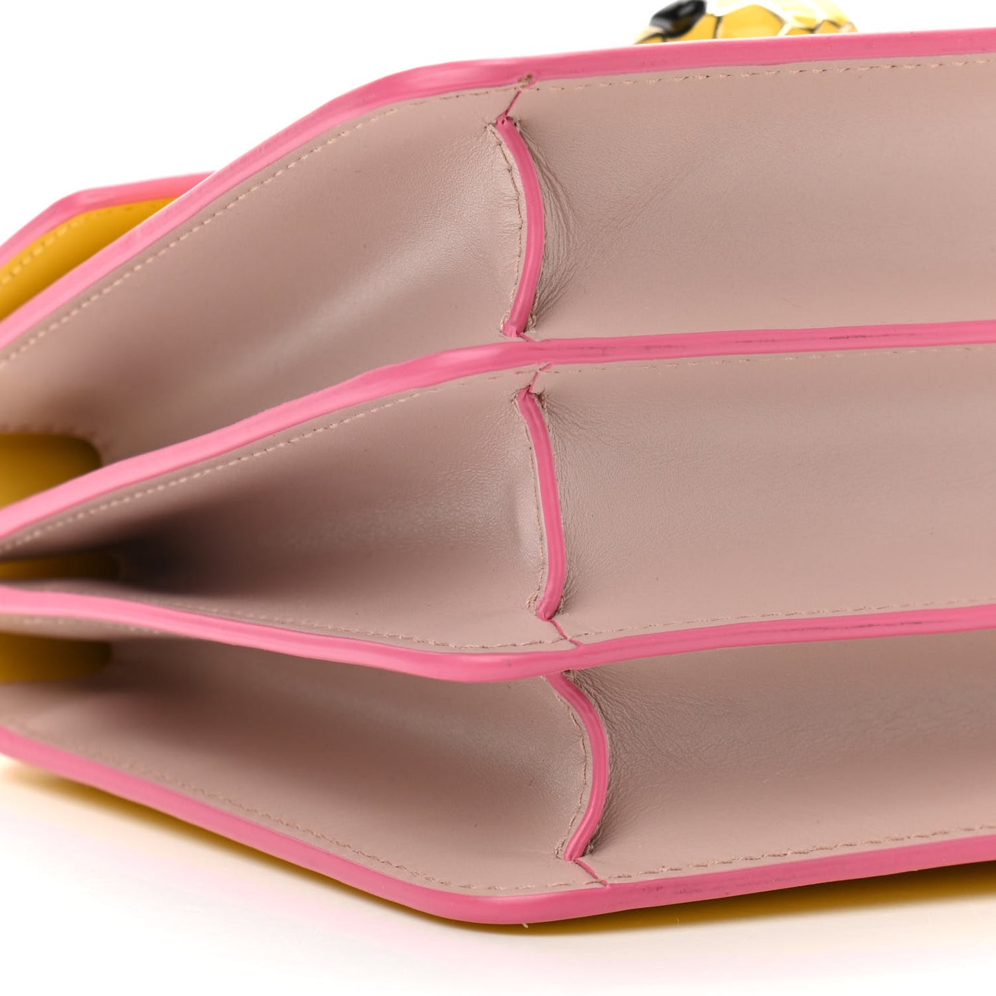 Calfskin Serpenti Forever Top Handle Yellow