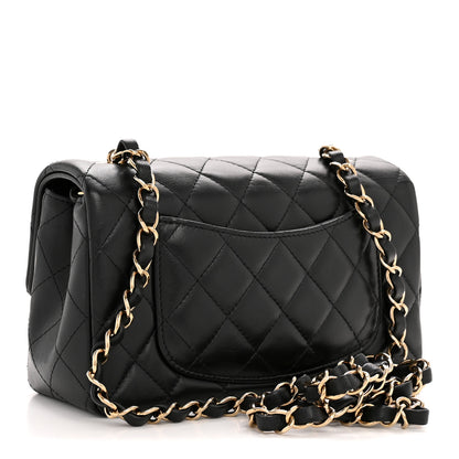 Chanel Lambskin Quilted Mini Rectangular Flap Black 3 of 12