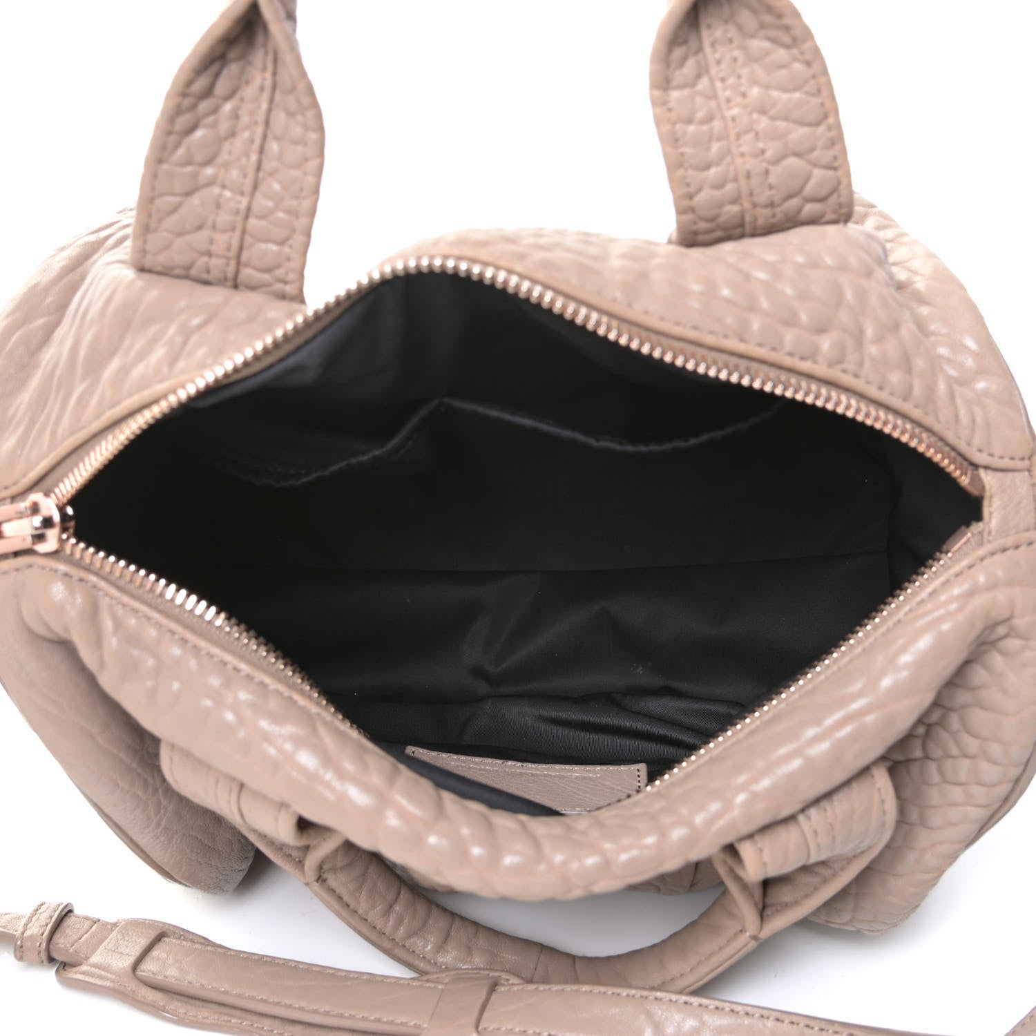 Alexander Wang Pebbled Lambskin Rocco Latte Rose Gold Hardware 5 of 13