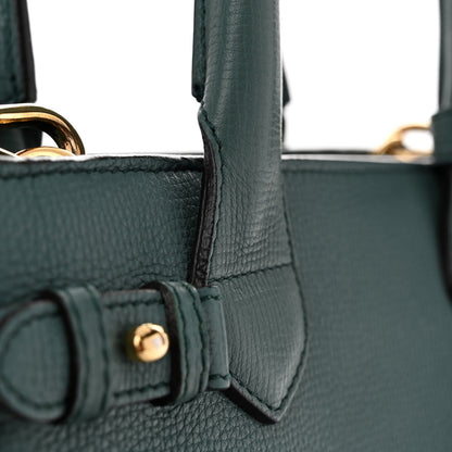 Burberry Grainy Calfskin House Check Small Banner Tote Smokey Green 10 of 10