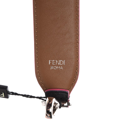 Fendi Vitello Dolce Plexiglass Bi-Color Studded Strap You Black Brownie Multicolor 3 of 3