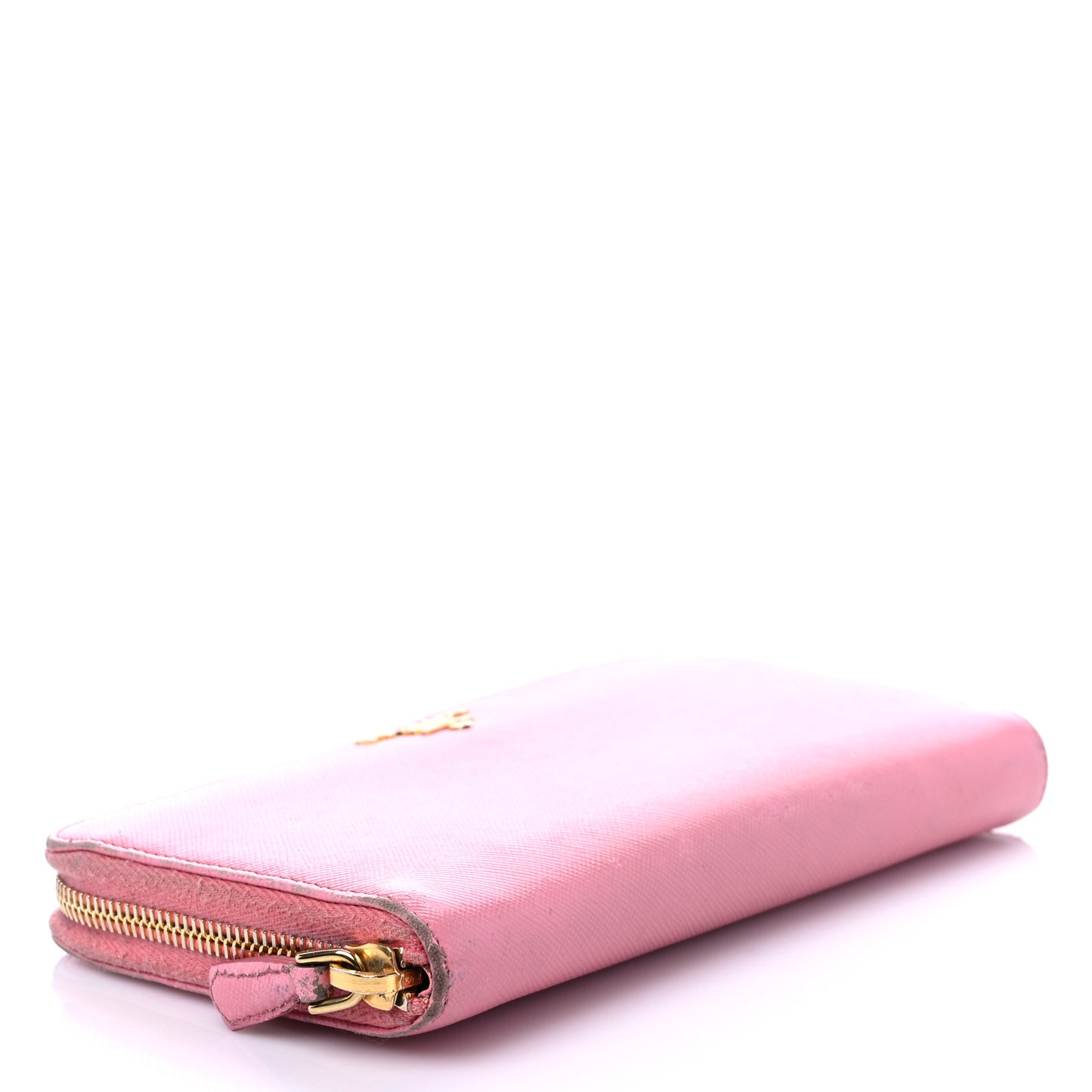 Saffiano Metal Zip Around Wallet Geranio