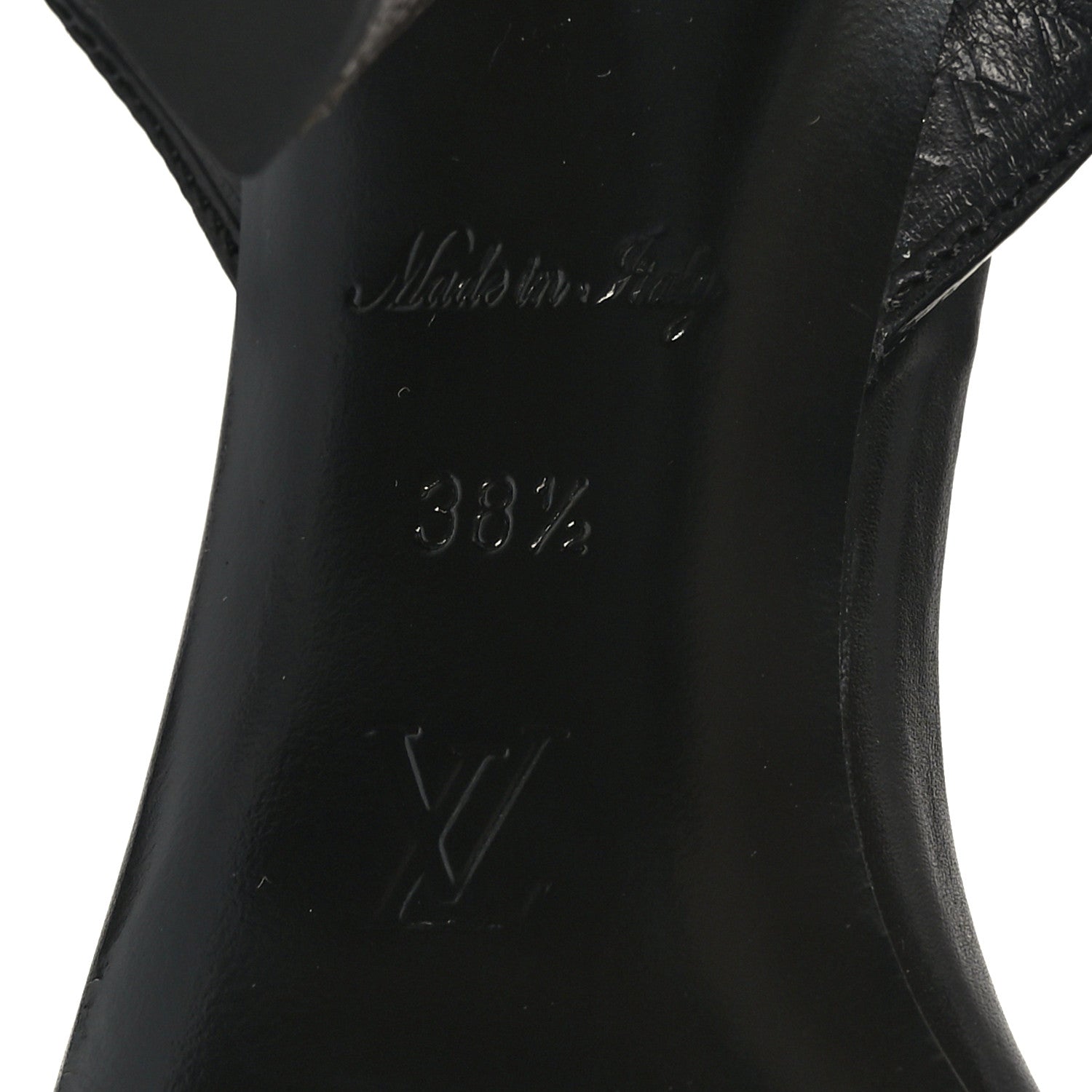 Louis Vuitton Calfskin Studded Monogram Silhouette Sandals 38.5 Black 6 of 7