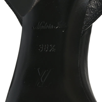 Louis Vuitton Calfskin Studded Monogram Silhouette Sandals 38.5 Black 6 of 7
