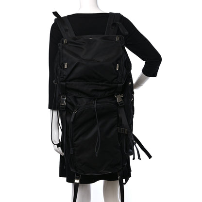 Prada Tessuto Nylon Montagna Double Buckle Backpack Black 2 of 10