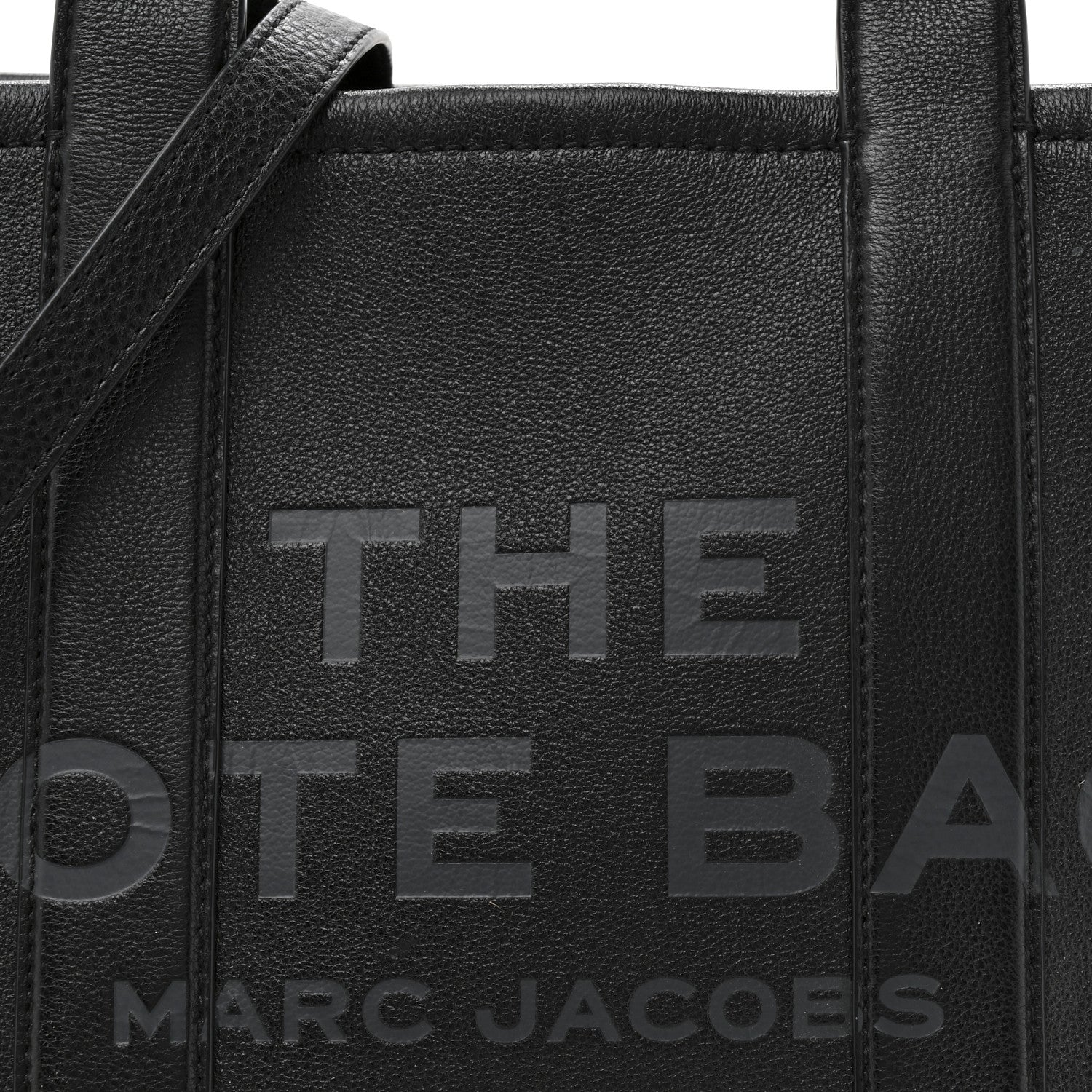 Marc Jacobs Grained Calfskin Medium The Tote Bag Black 8 of 13