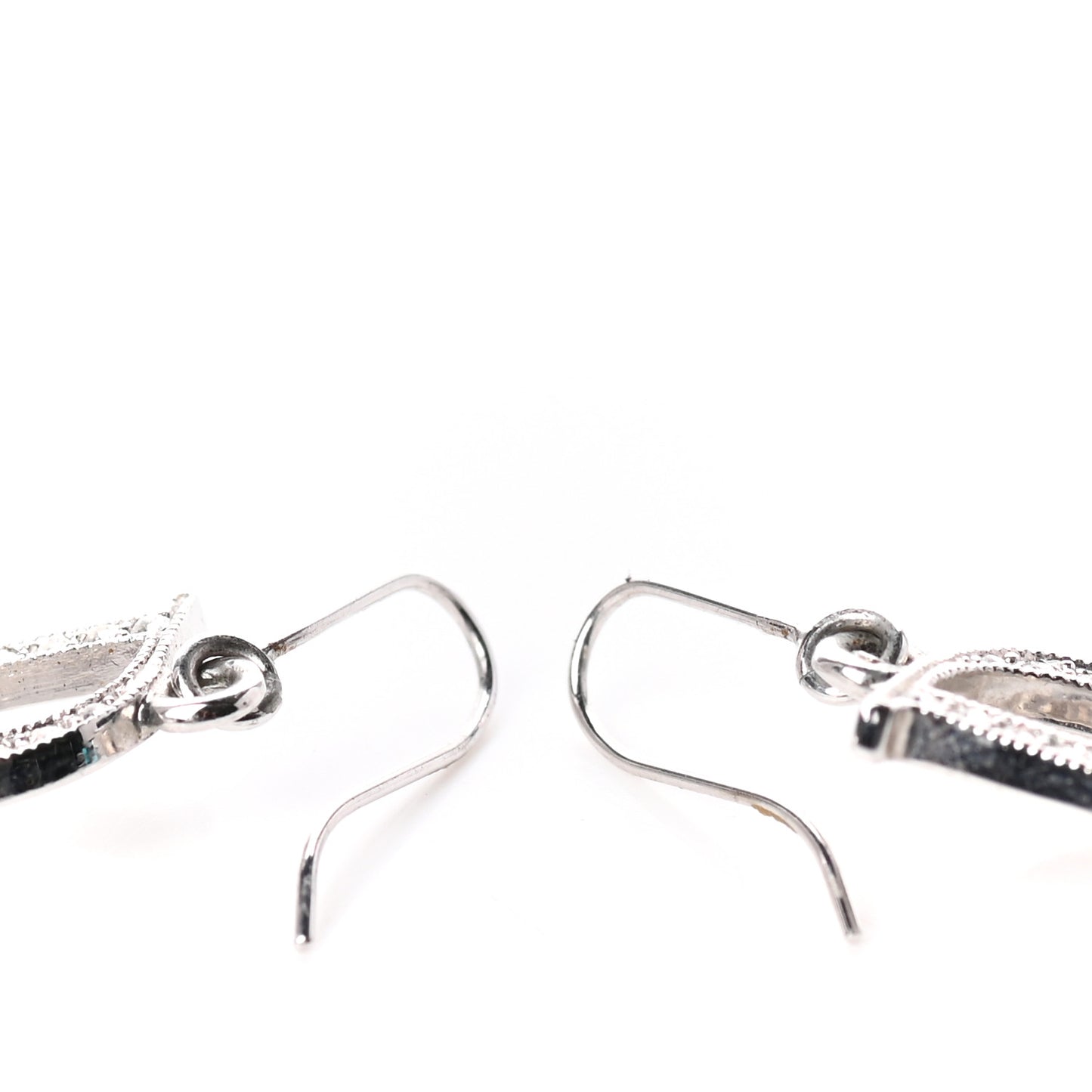 Crystal Logo Earrings Silver