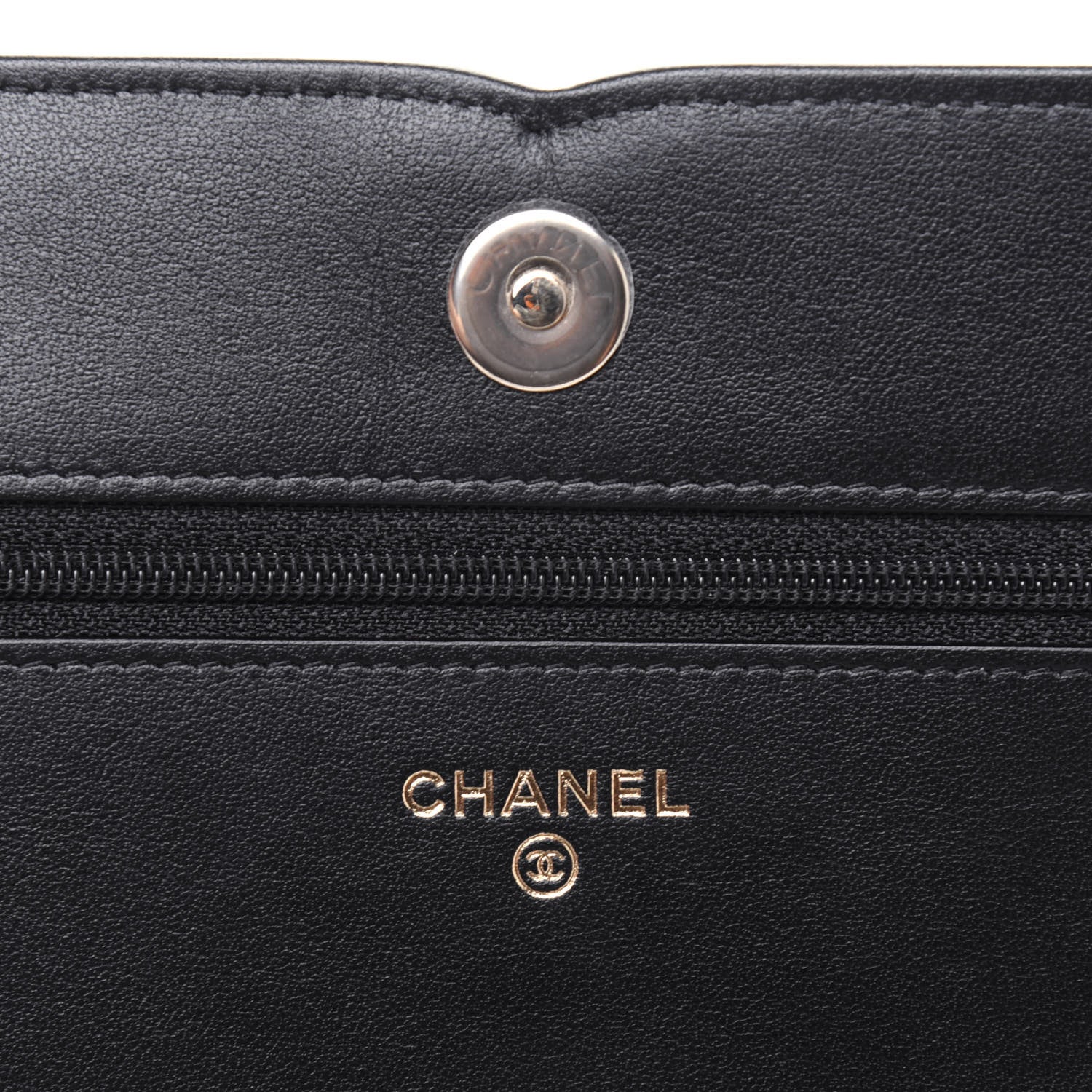 Chanel Caviar Quilted CC Filigree Wallet On Chain WOC Black 6 of 13