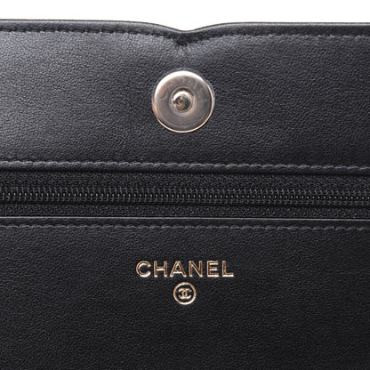 Chanel Caviar Quilted CC Filigree Wallet On Chain WOC Black 6 of 13