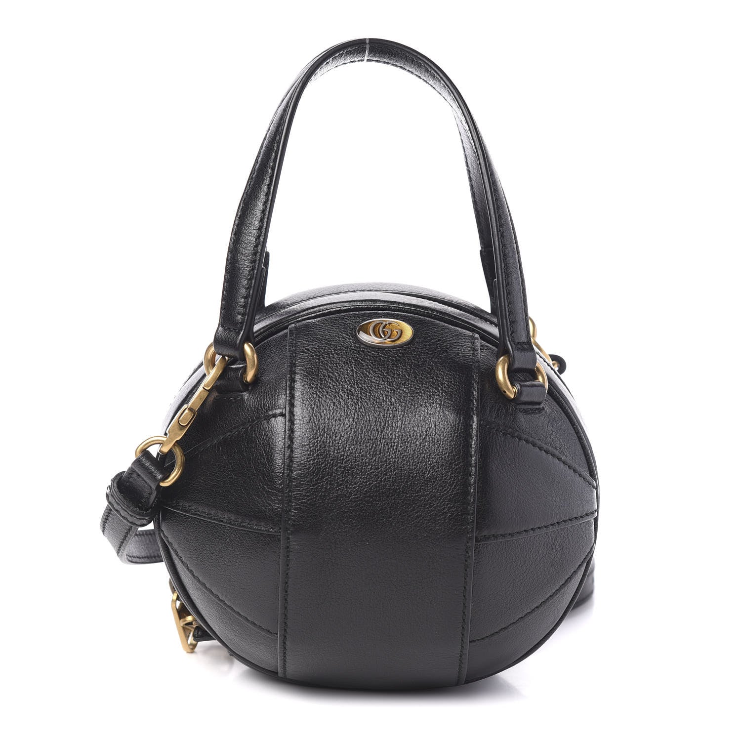 Gucci Piuma Lux Energy Mini Tifosa Basketball Shaped Shoulder Bag Black 1 of 9