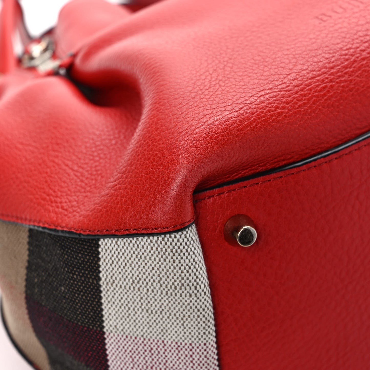 Grainy Calfskin House Check Small Maidstone Red