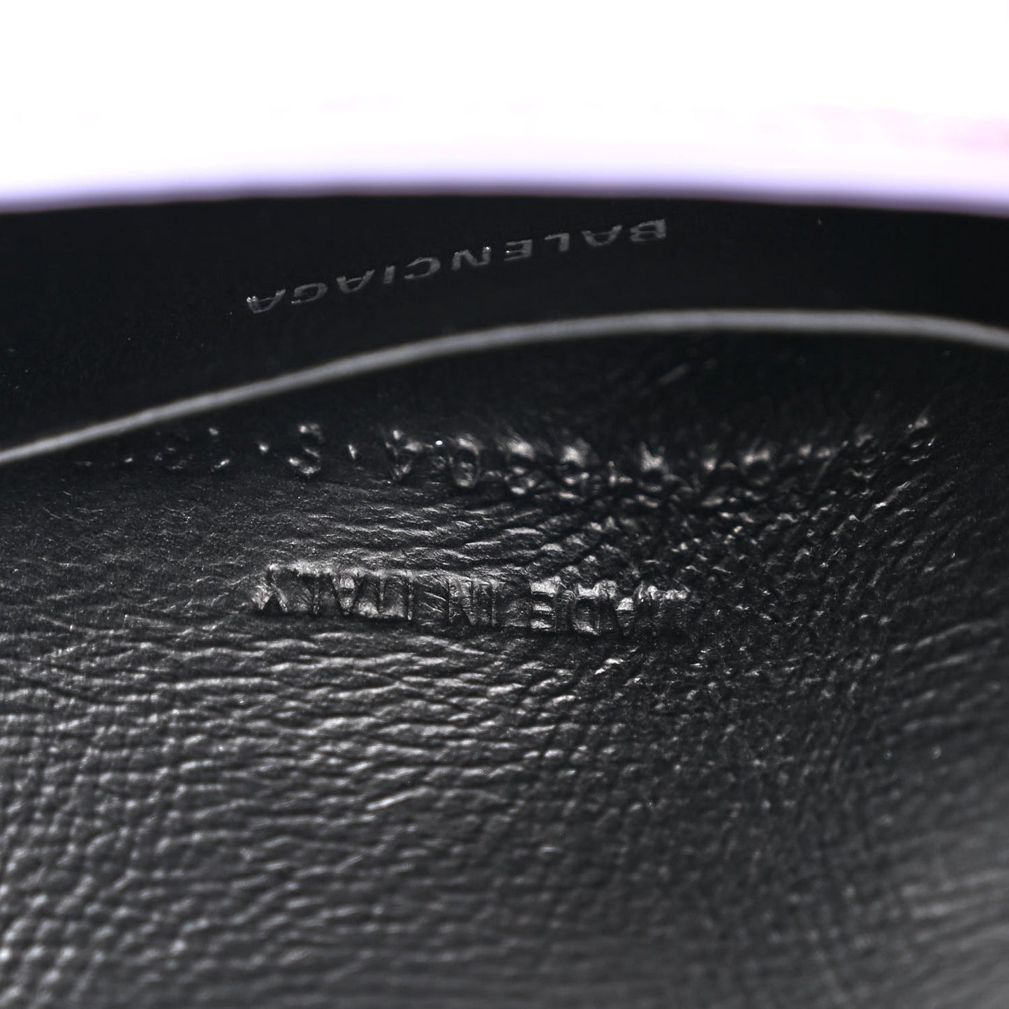 Metallic Calfskin Crocodile Embossed Hourglass Top Handle Bag Mini with Chain Lilac