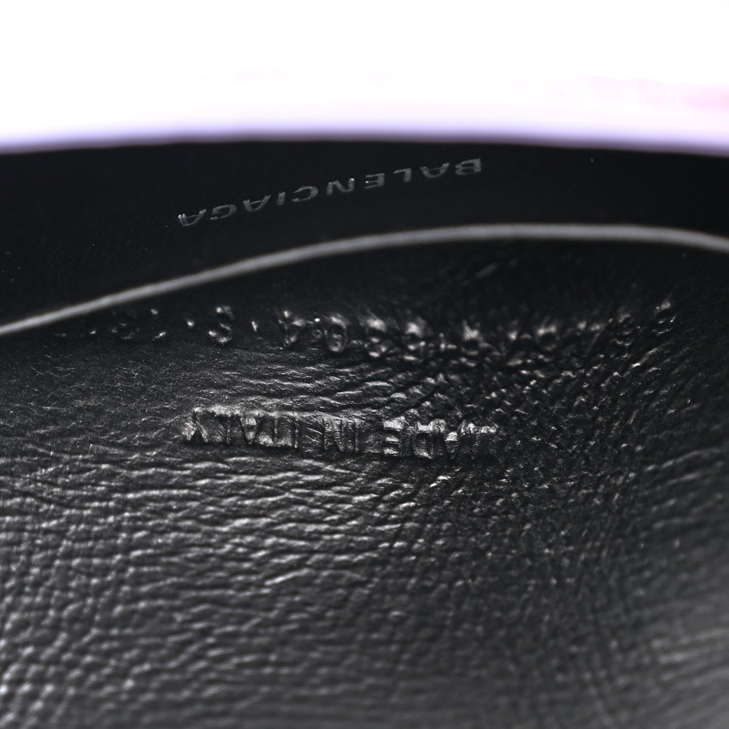 Balenciaga Metallic Calfskin Crocodile Embossed Hourglass Top Handle Bag Mini with Chain Lilac 7 of 10