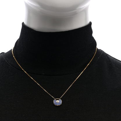 Cartier 18K Yellow Gold Diamond Lapis Lazuli XS Amulette de Cartier Pendant Necklace 2 of 4