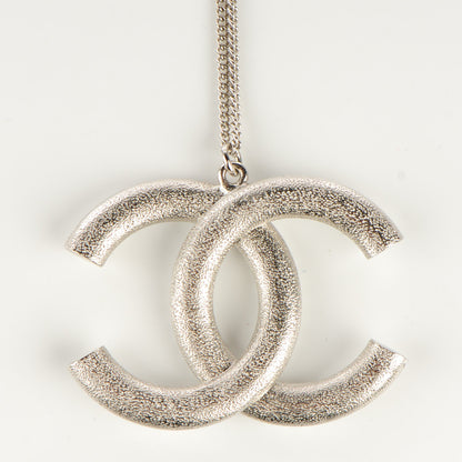 Chanel Crystal Baguette CC Necklace Silver 4 of 6