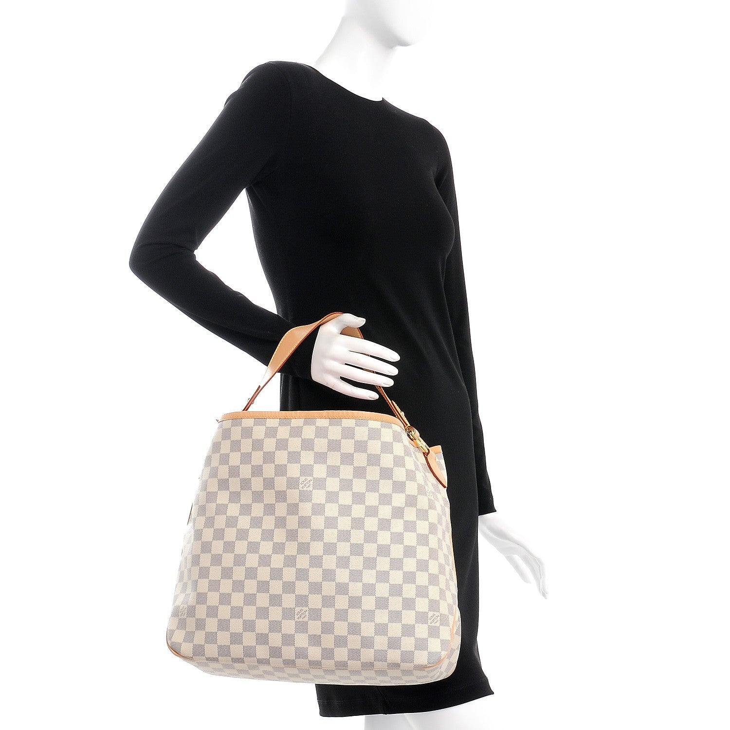 Louis Vuitton Damier Azur Delightful MM Pink 2 of 7