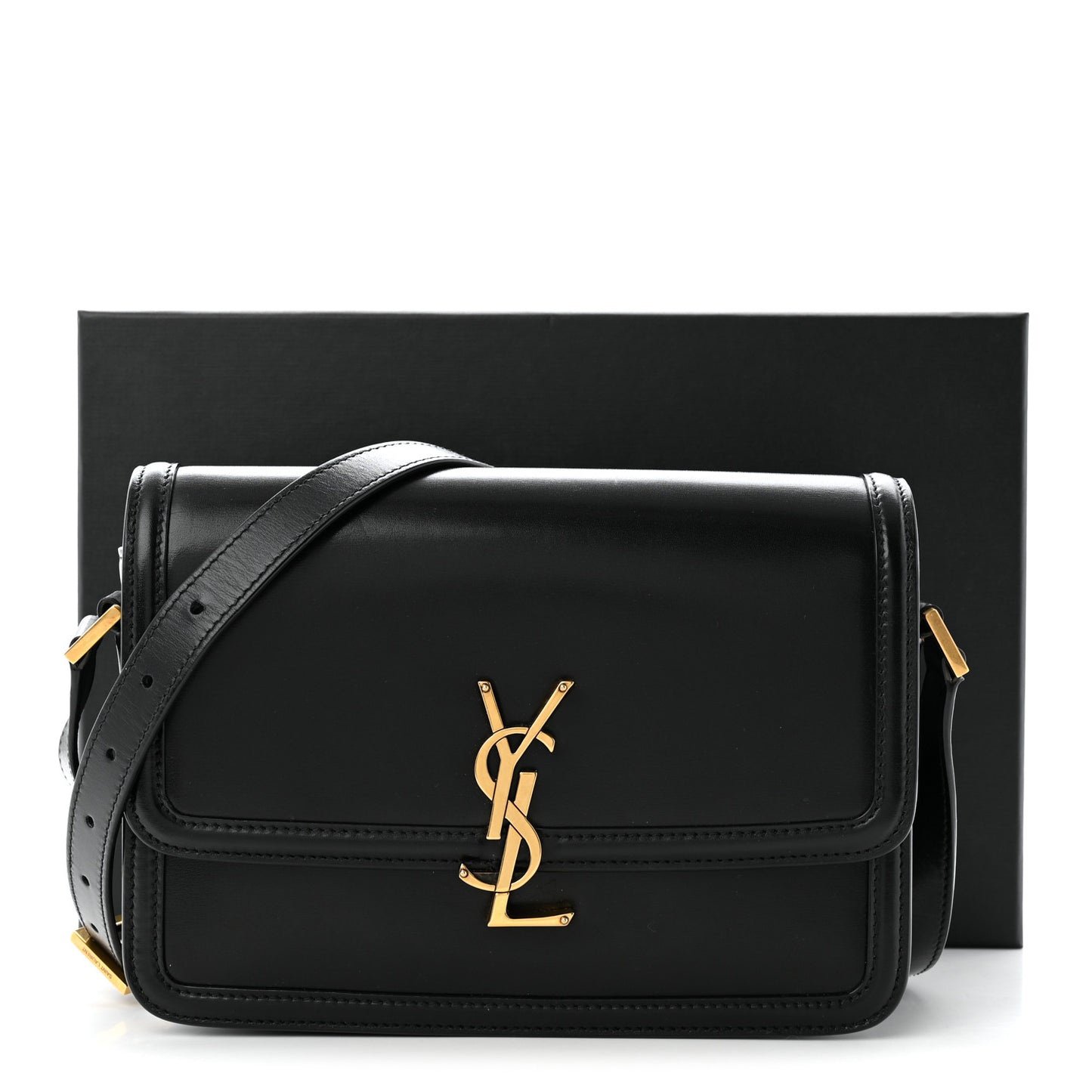 Smooth Calfskin Small Solferino Satchel Black