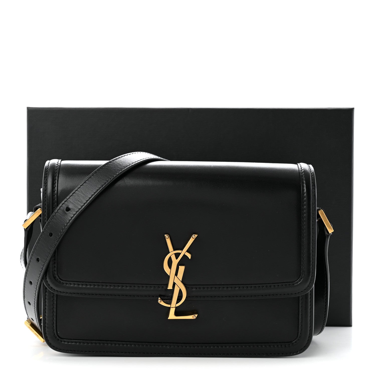 Saint Laurent Smooth Calfskin Small Solferino Satchel Black 12 of 12