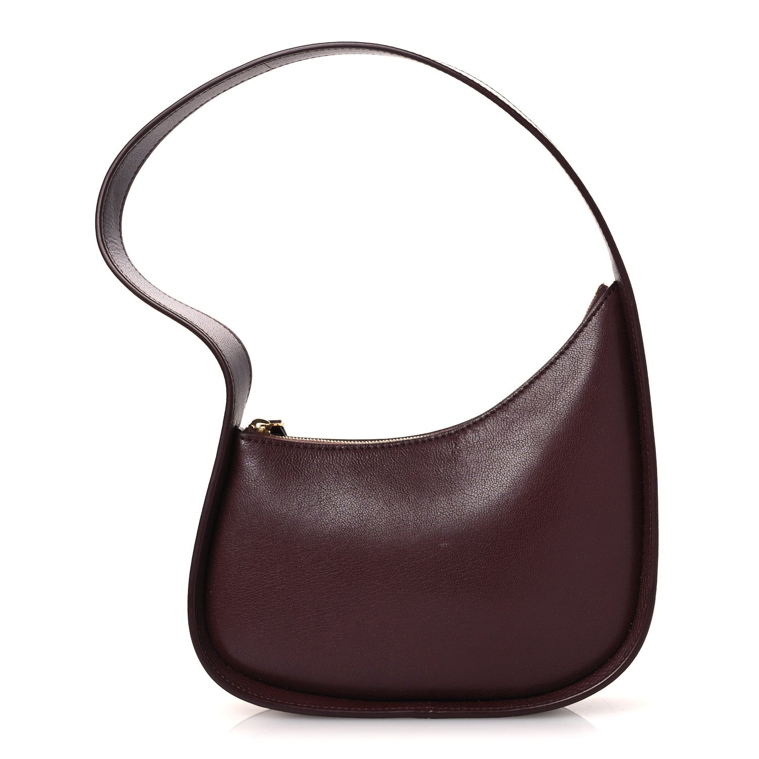 The Row Grained Calfskin Half Moon Shoulder Bag Raisin 1 of 10