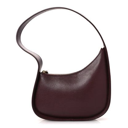 The Row Grained Calfskin Half Moon Shoulder Bag Raisin 1 of 10