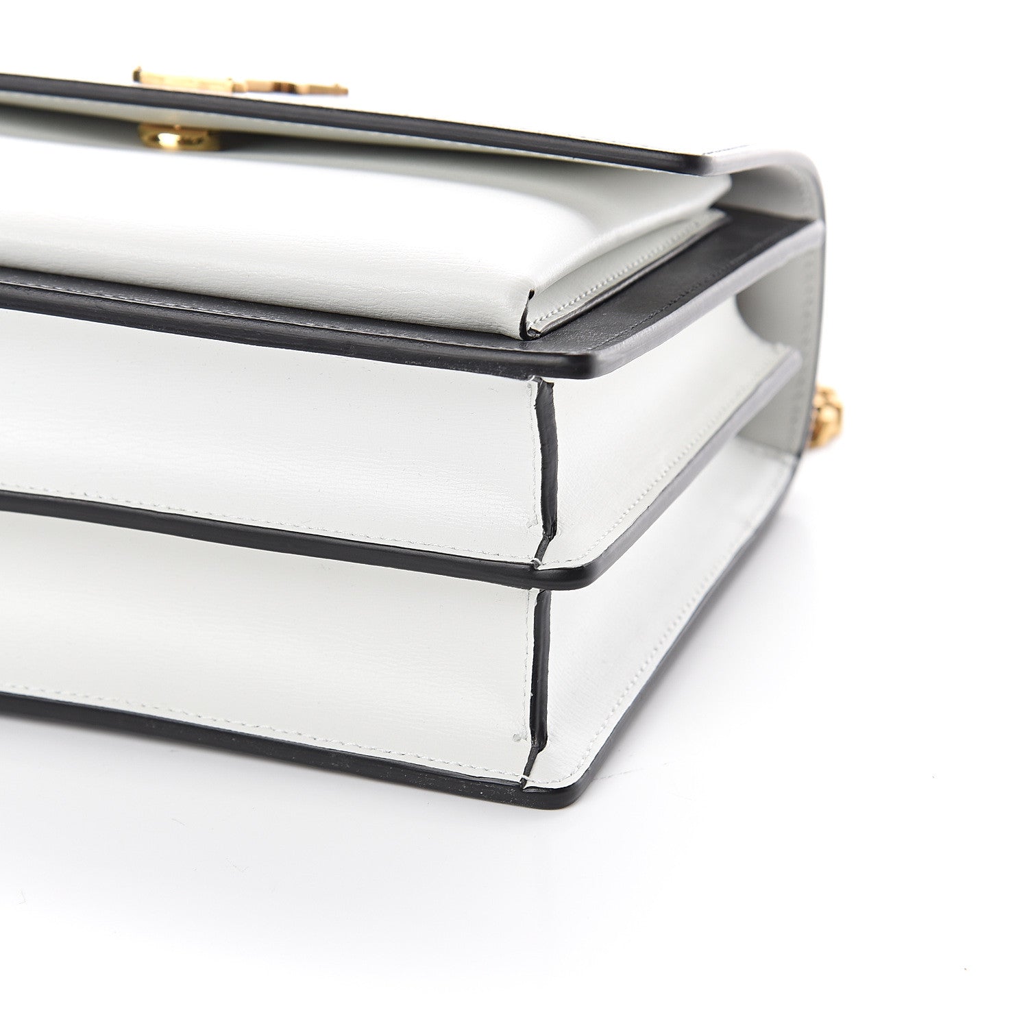 Saint Laurent Calfskin Bi-Color Medium Monogram Sunset Black Pearl White 8 of 8