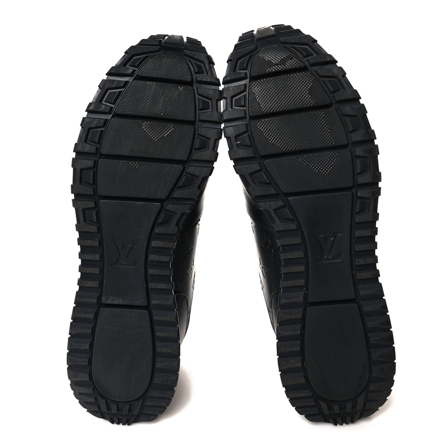 Iridescent Textile Monogram Calfskin Mens Run Away Sneakers 10 Black