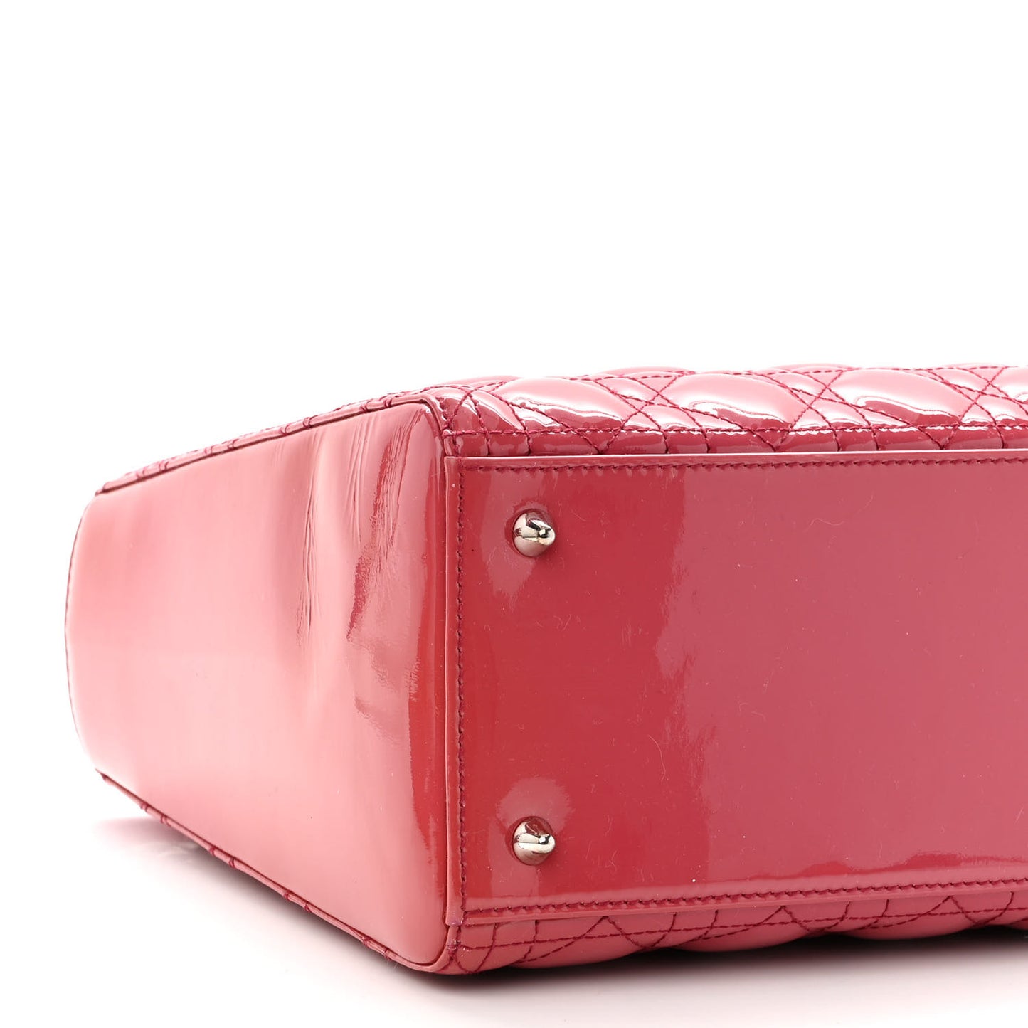 Patent Cannage Medium Lady Dior Pink