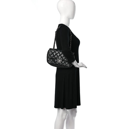 Chanel Lambskin Perforated Medium Punch Flap Black 2 of 10