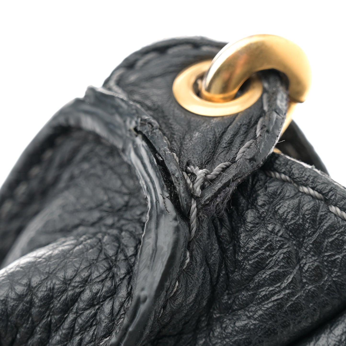 Calfskin Medium Marcie Satchel Black