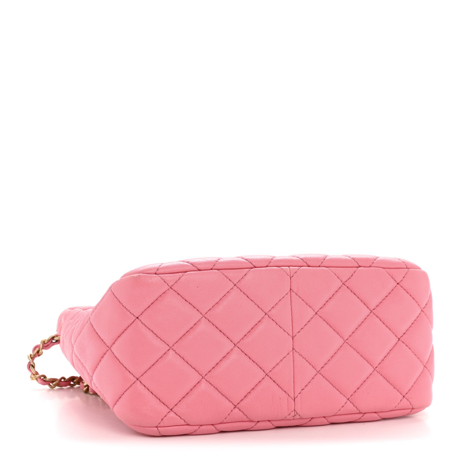 Chanel Lambskin Quilted Small Pearl Crush Hobo Pink 4 of 13