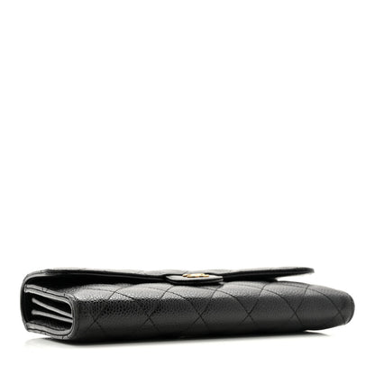 Chanel Caviar Quilted Large Gusset Flap Wallet Black 7 of 26