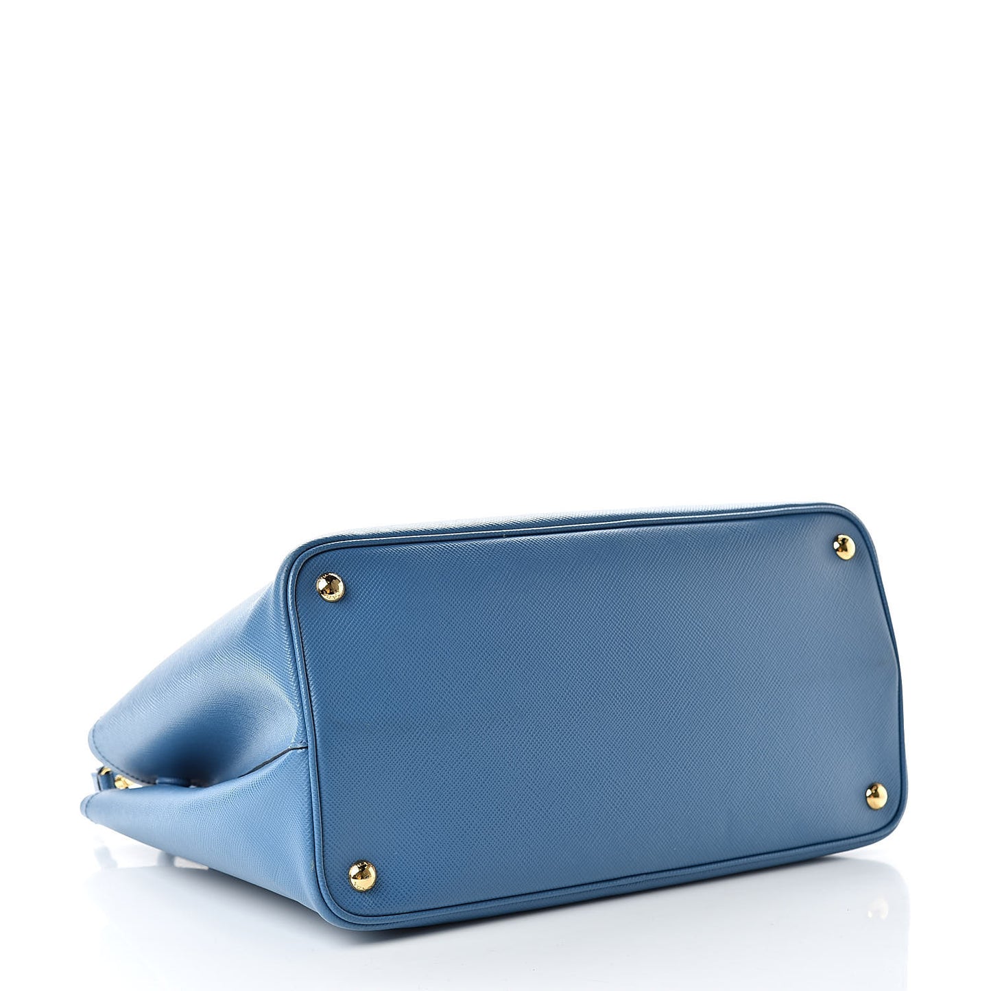 Saffiano Cuir Large Double Bag Cobalto