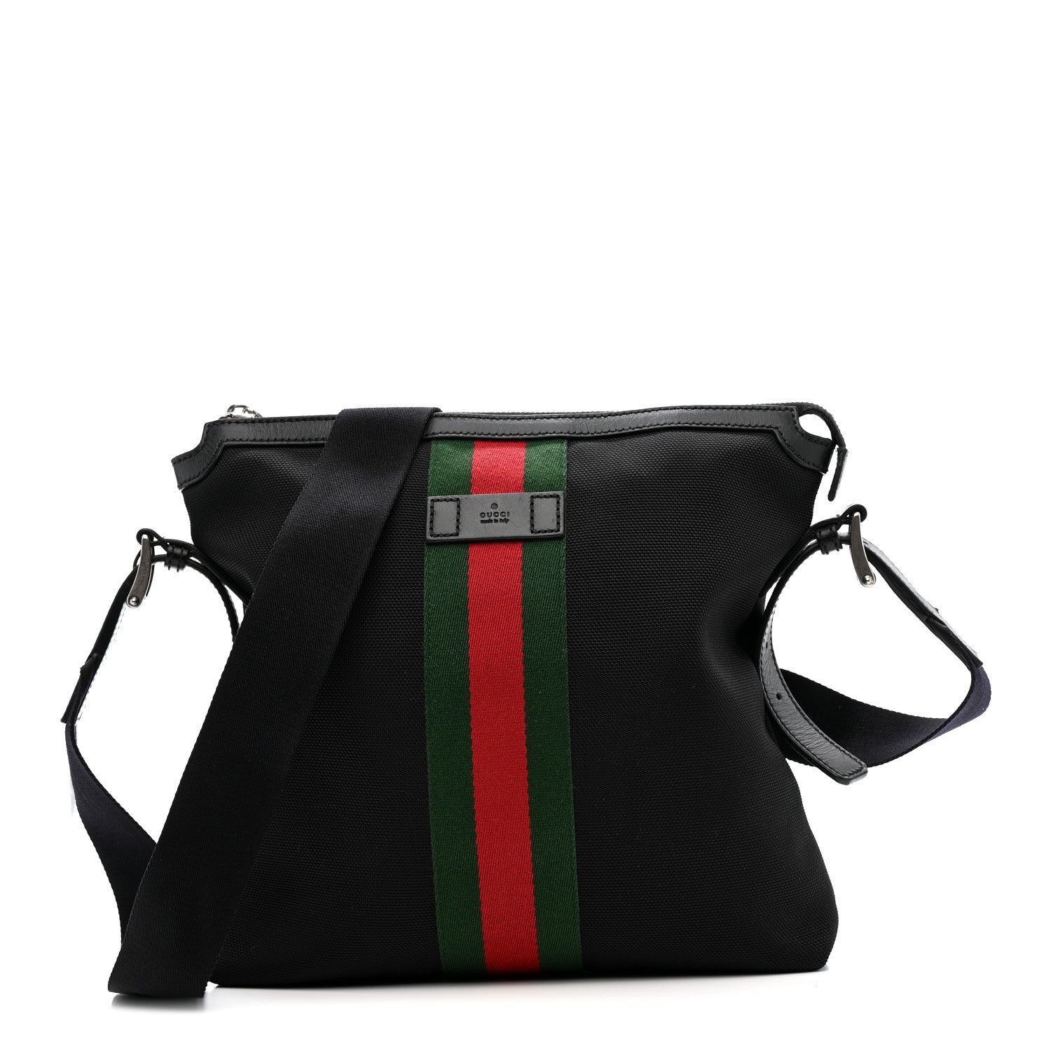 Gucci Techno Canvas Web Messenger Bag Black 1 of 13
