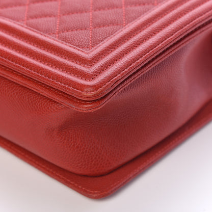 Chanel Caviar Quilted New Medium Boy Flap Dark Red 10 of 14