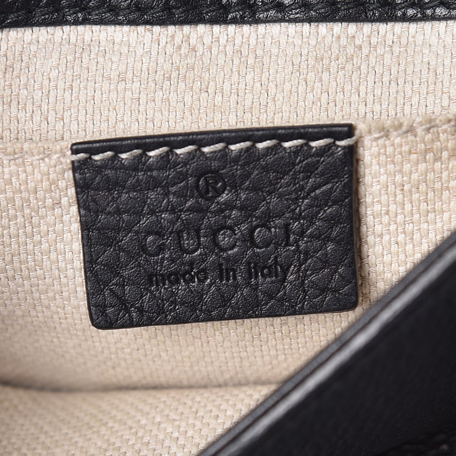 Gucci Pebbled Calfskin Small Soho Flap Crossbody Black 6 of 10