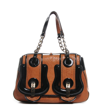 Fendi Nappa Patent B Bag Osso Black 1 of 9