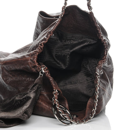 Chanel Distressed Caviar XL Coco Cabas Brown 6 of 9