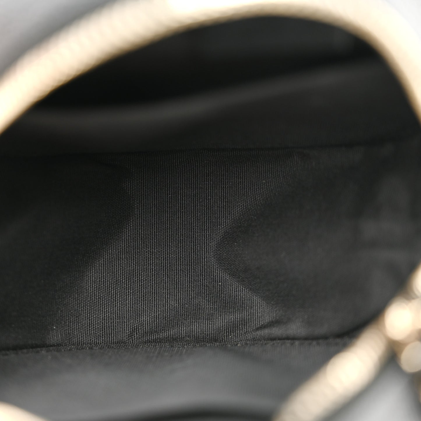 Caviar Quilted Round Filigree Crossbody Black