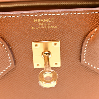 Hermes Epsom Birkin Sellier 25 Gold 6 of 10