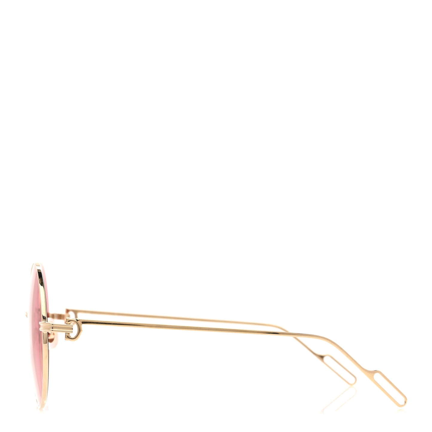 Premiere De Cartier Round Sunglasses Pink Gold