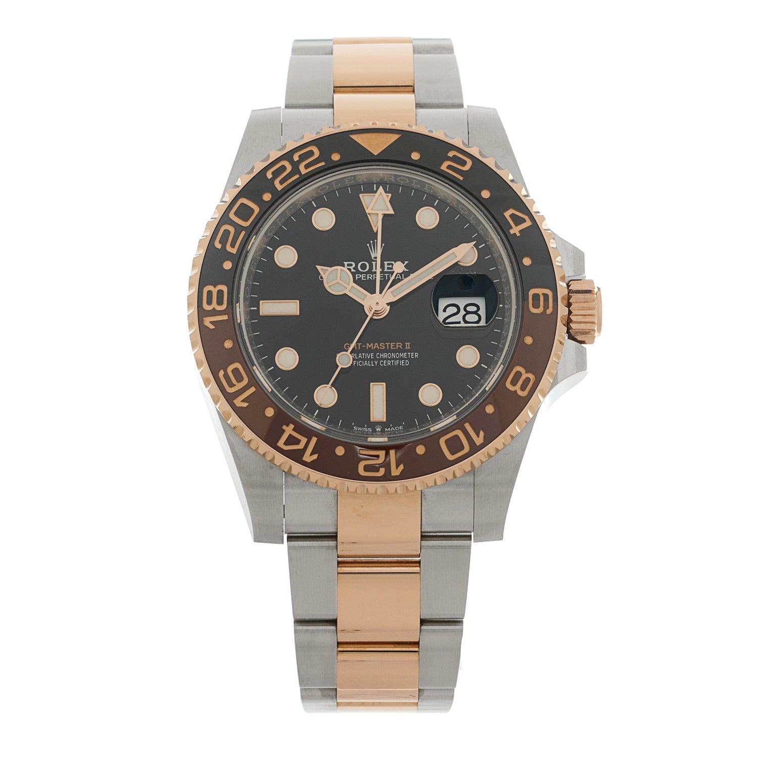 Rolex Stainless Steel 18K Everose Gold 40mm GMT-Master II Root Beer Watch 126711CHNR 1 of 5