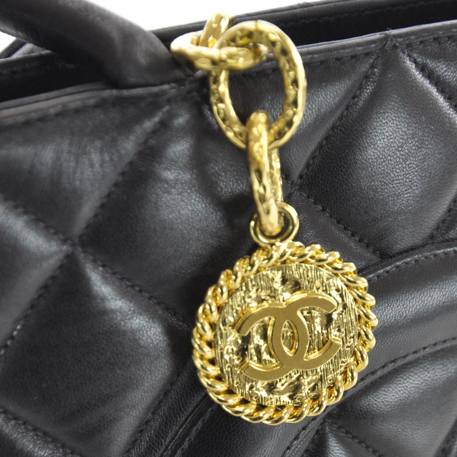 Chanel Lambskin Medallion Tote Black 8 of 8