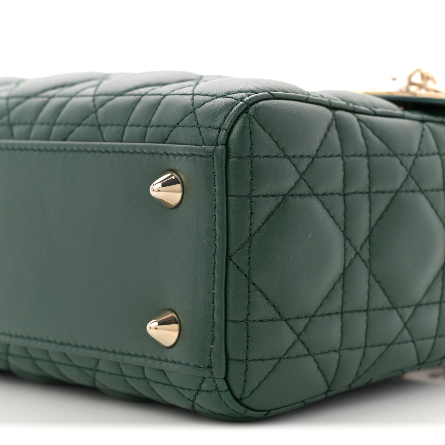 Christian Dior Lambskin Cannage Small My ABCDior Lady Dior Dark Green 10 of 10