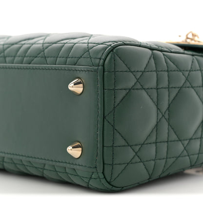 Christian Dior Lambskin Cannage Small My ABCDior Lady Dior Dark Green 10 of 10