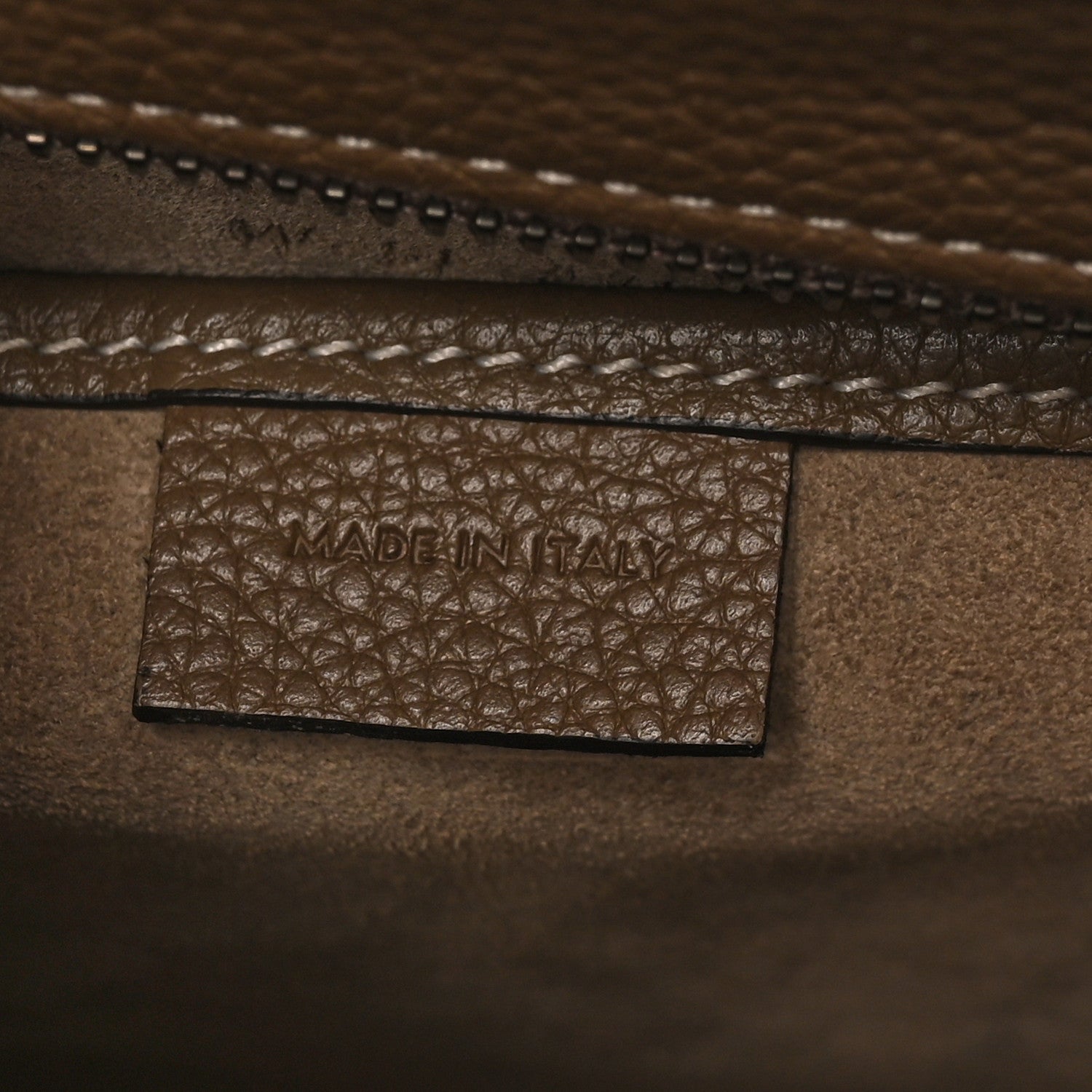 Celine Drummed Calfskin Nano Luggage Souris 5 of 9