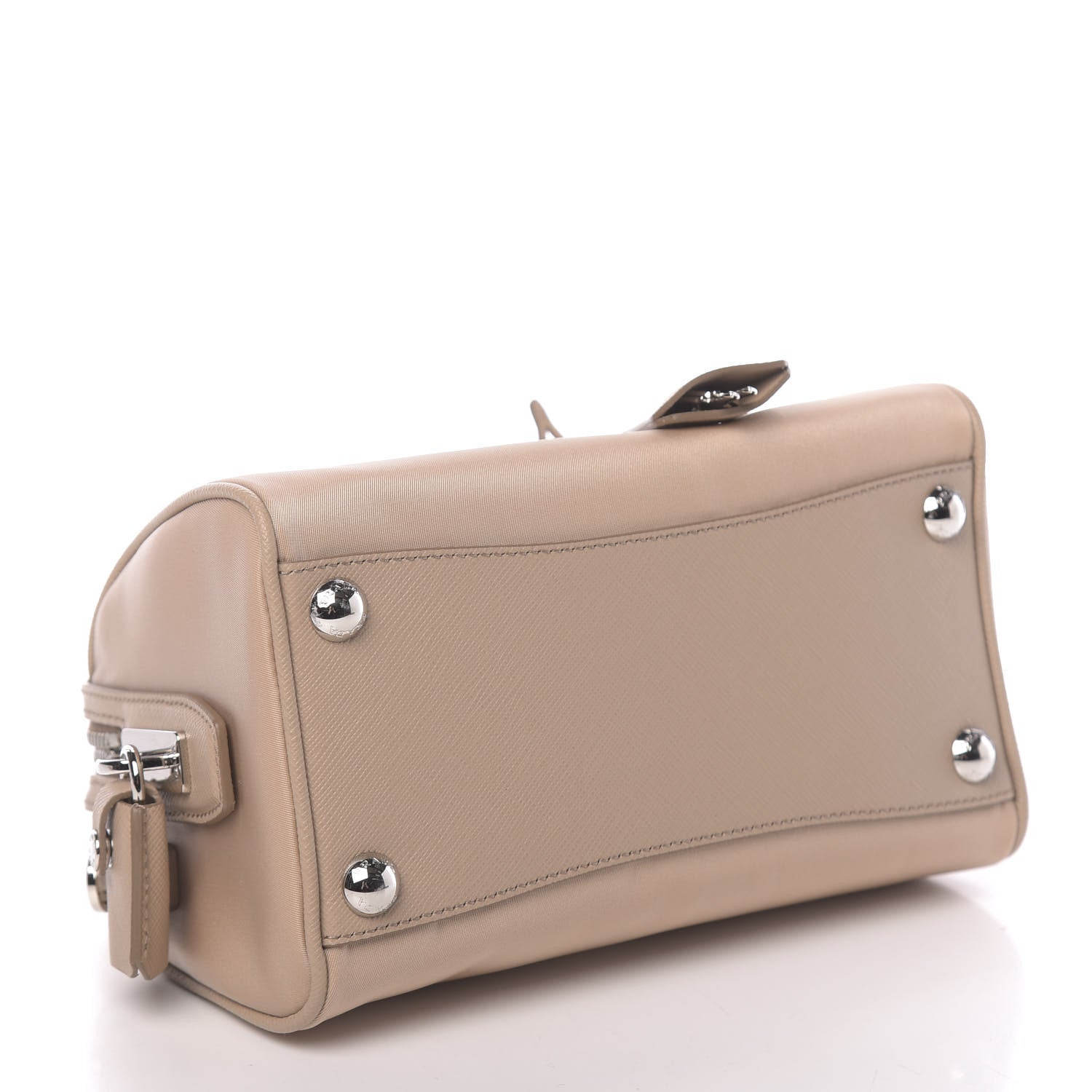 Prada Tessuto Nylon Saffiano Re-Edition 2005 Top Handle Crossbody Bag Cammeo 5 of 10