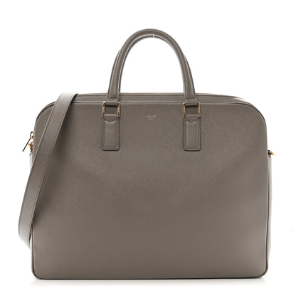 Celine Grained Calfskin Medium Briefcase Pebble 1 of 9