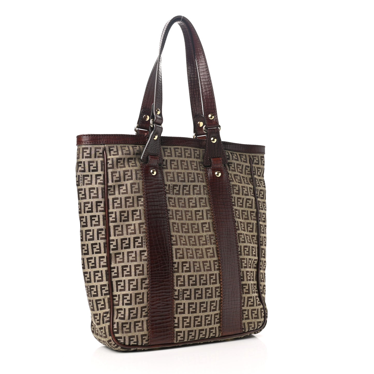 Zucchino Vitello Shopping Tote Mogano Panna Bruciato